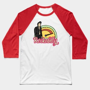 Rockabilly Greaser and Tachometer Baseball T-Shirt